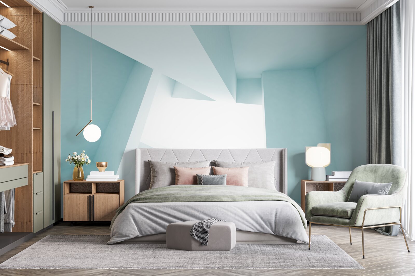 Fototapeta geometrické tvary v abstrakcii na diaľku