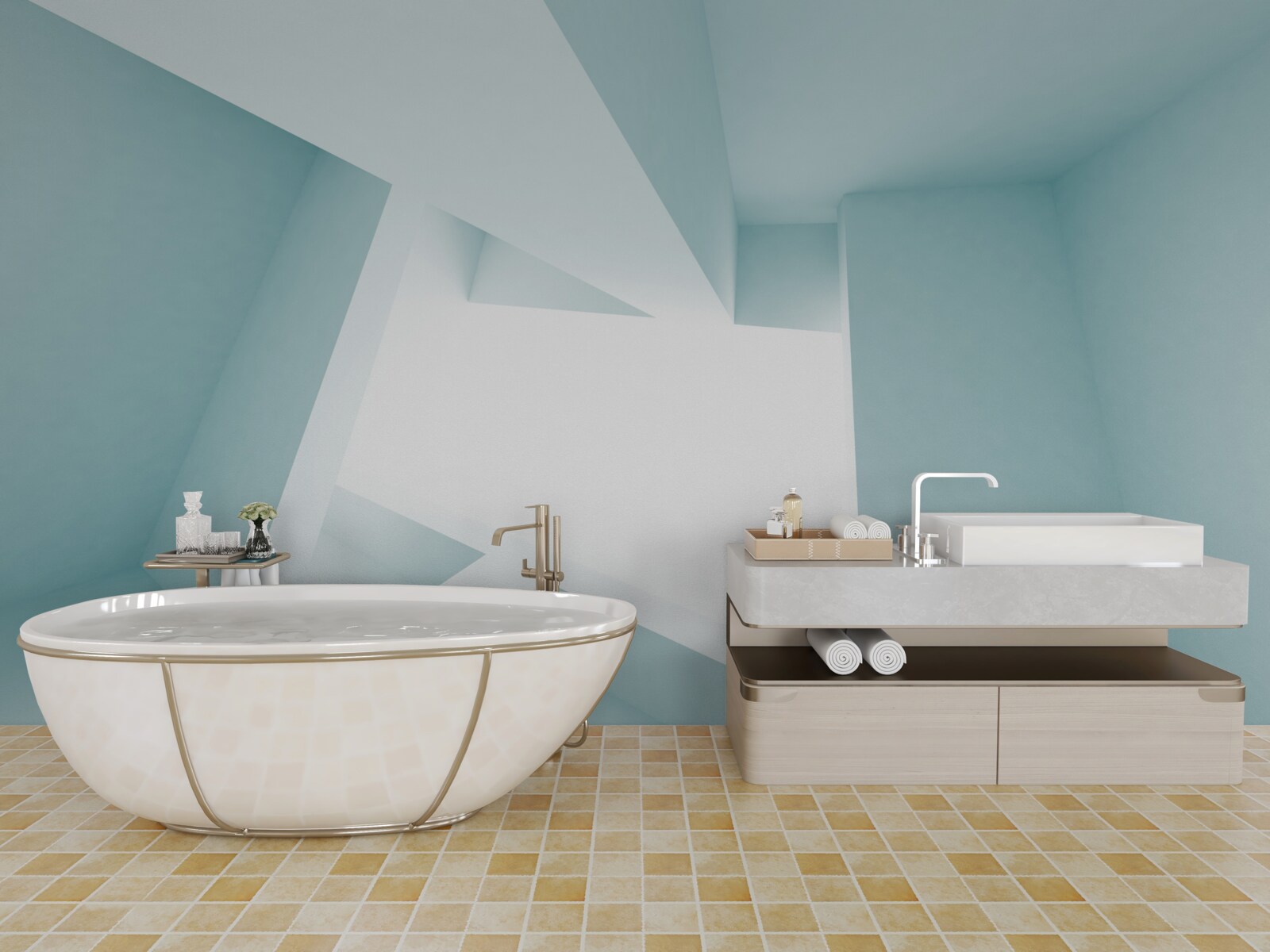 Fototapeta geometrické tvary v abstrakcii na diaľku