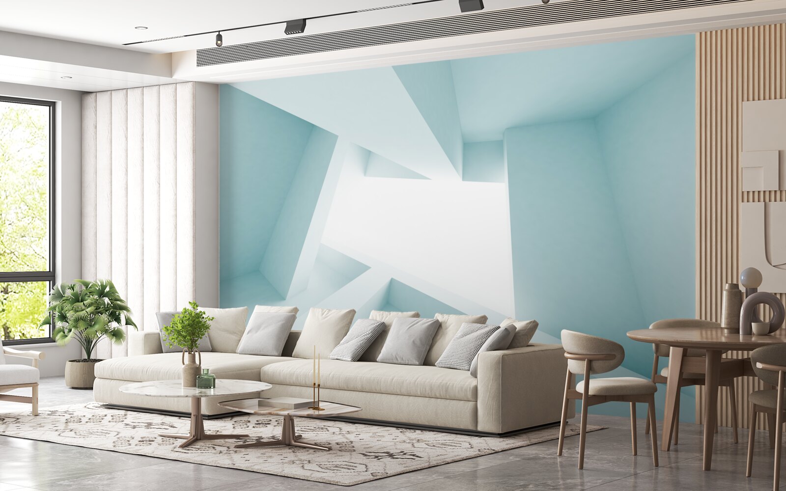 Fototapeta geometrické tvary v abstrakcii na diaľku