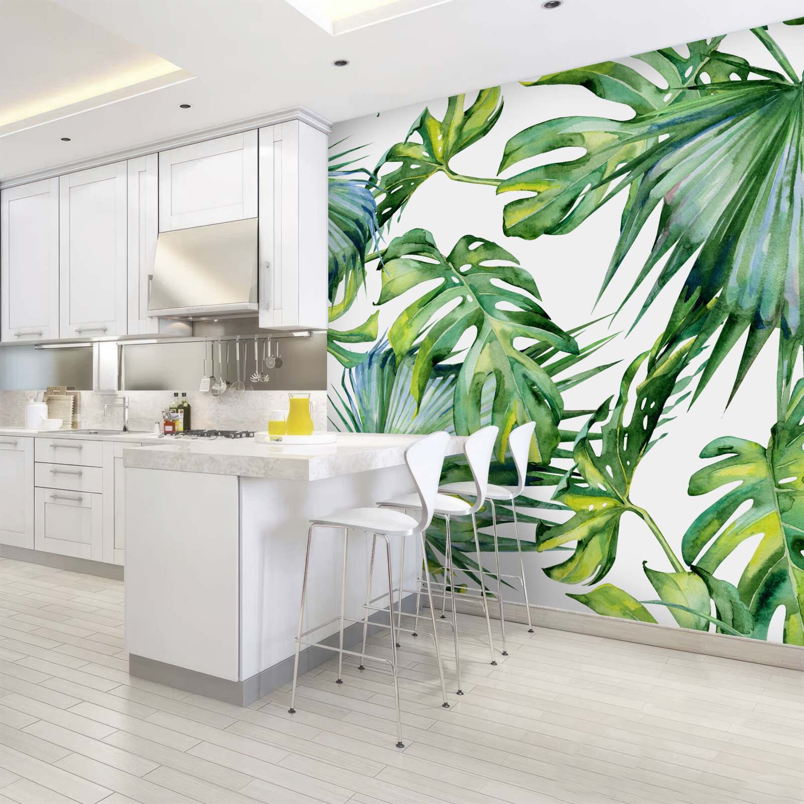 Fototapeta monstera zanechala stopy