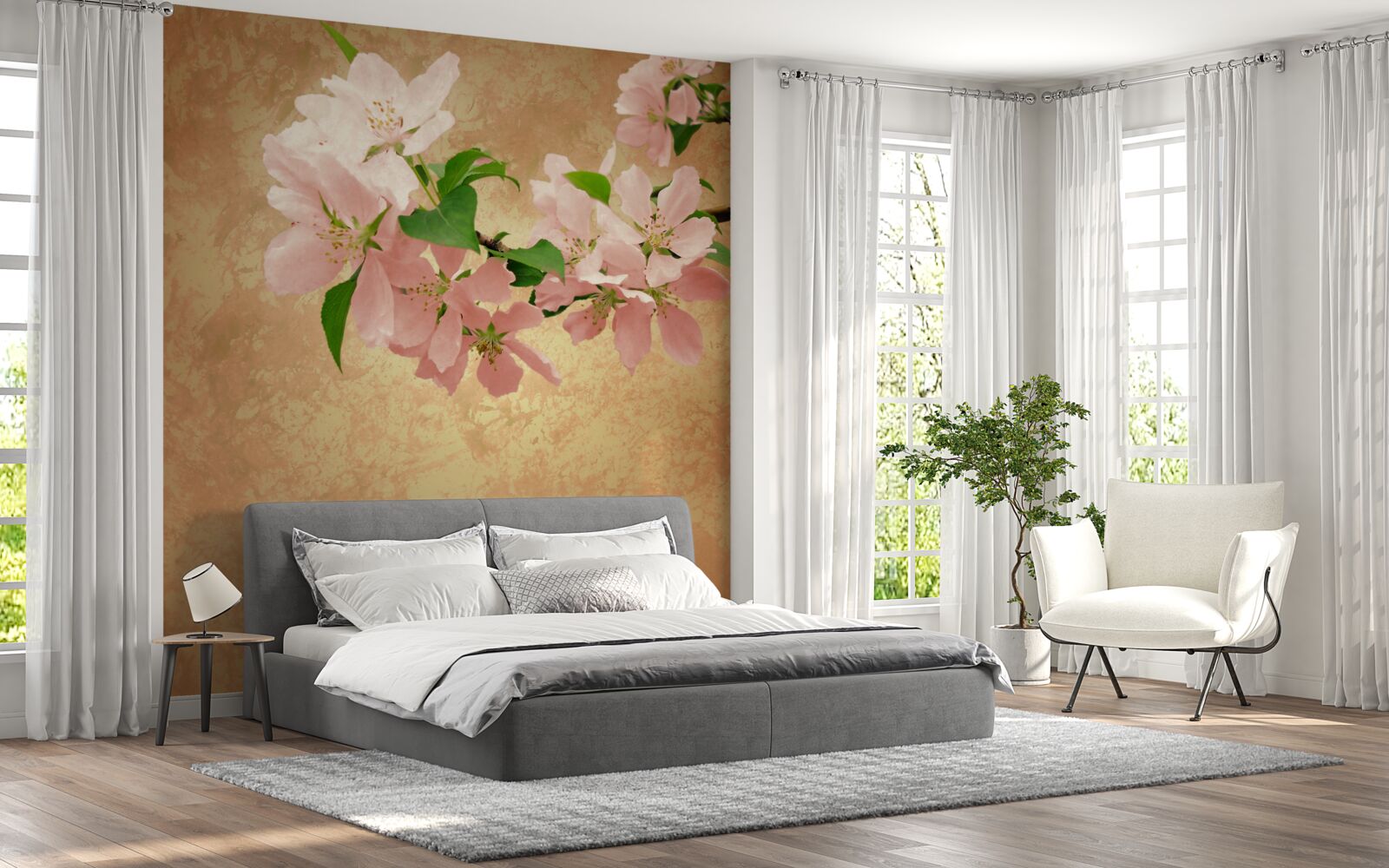 Fototapeta mladé, sladké kvety sakury