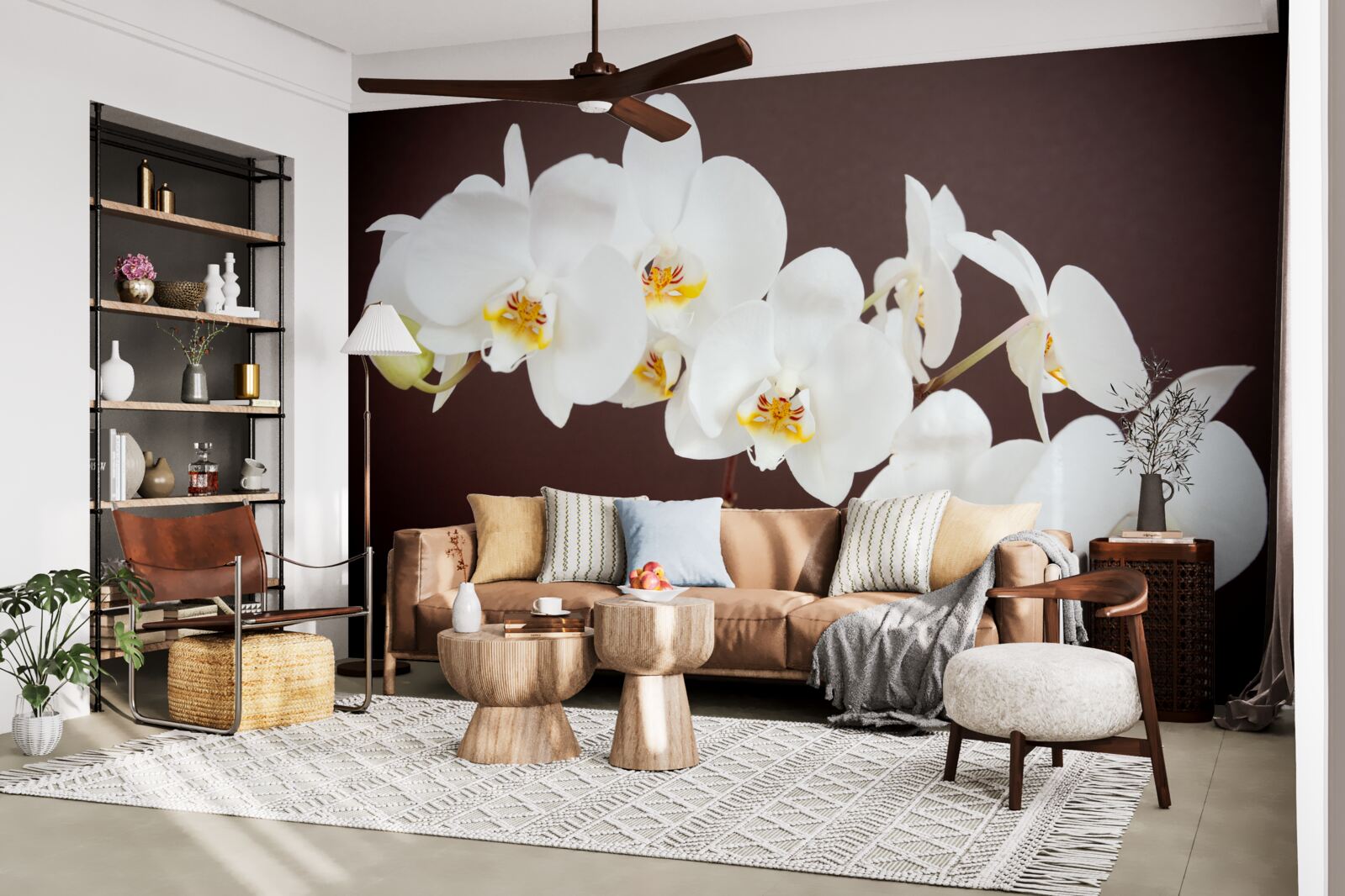 Fototapeta biele kvety mladých stromov