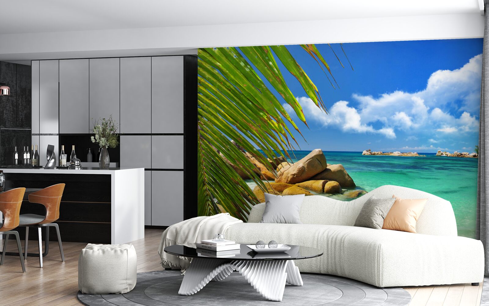 Fototapeta tropická pláž pri tyrkysovom mori