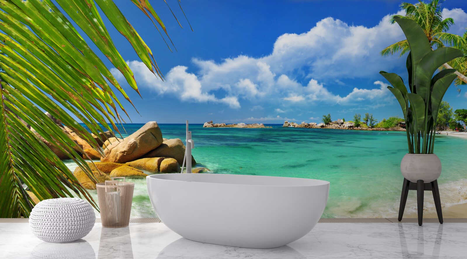 Fototapeta tropická pláž pri tyrkysovom mori