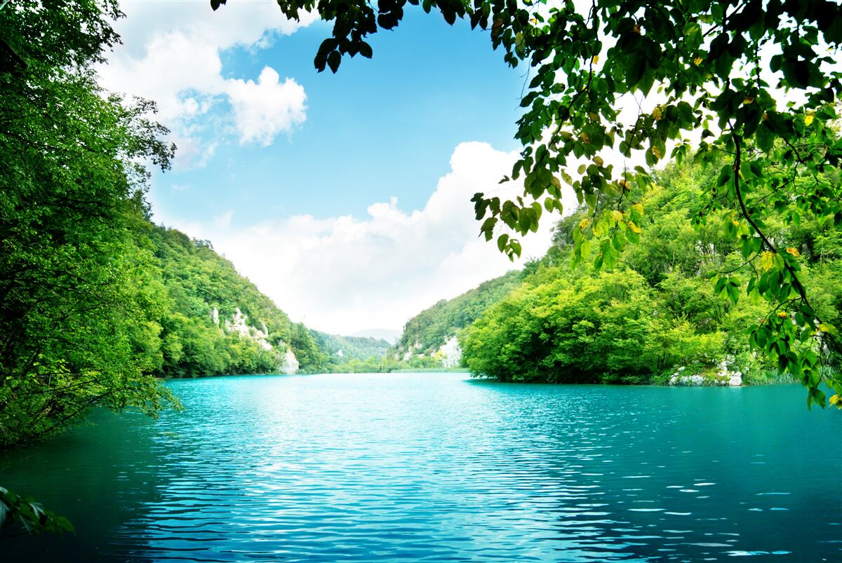 Fototapeta azúrové vody a smaragdové strovy