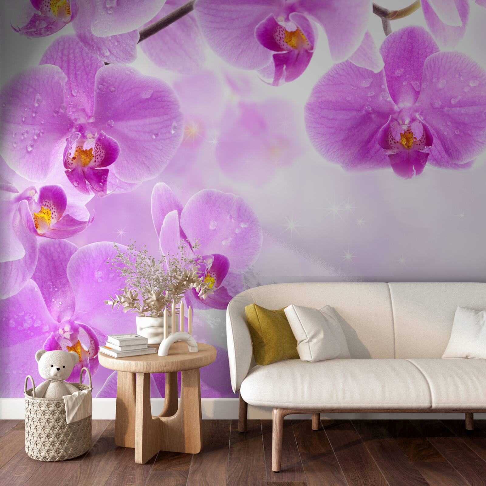 Fototapeta na konári kvitli veľké fialové orchidey