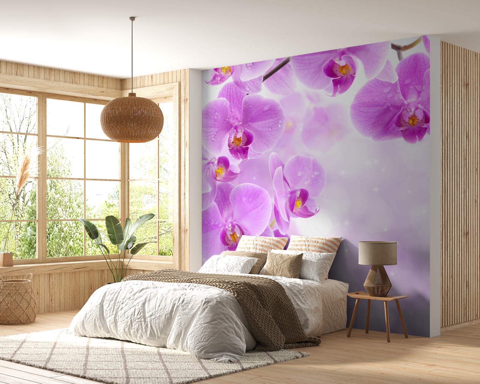 Fototapeta na konári kvitli veľké fialové orchidey