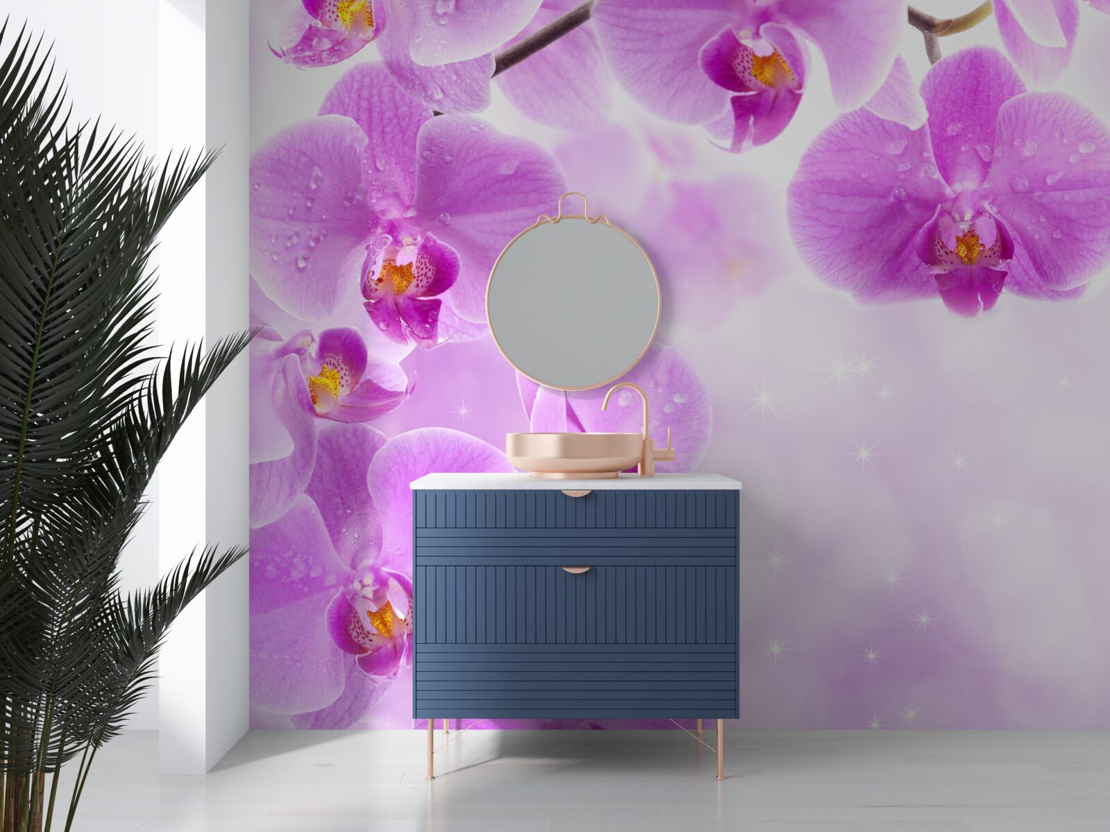 Fototapeta na konári kvitli veľké fialové orchidey