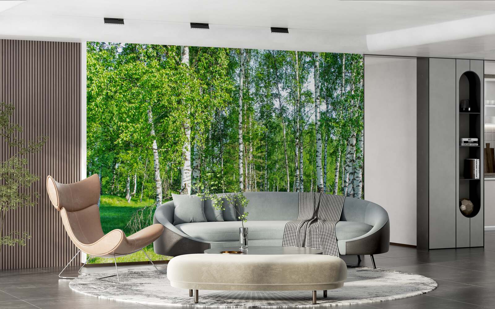 Fototapeta V lete sa vetrík rozrastá so zelenými listami