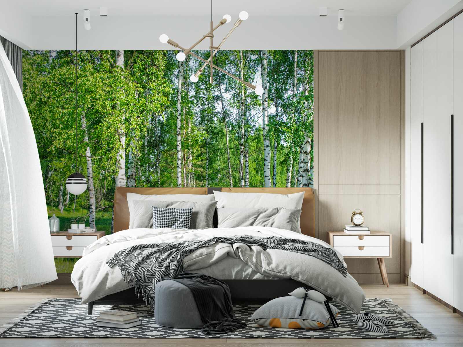 Fototapeta V lete sa vetrík rozrastá so zelenými listami