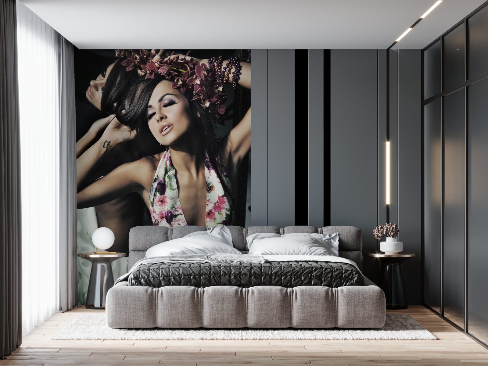 Fototapeta dievča je odfotené v odraze zrkadla