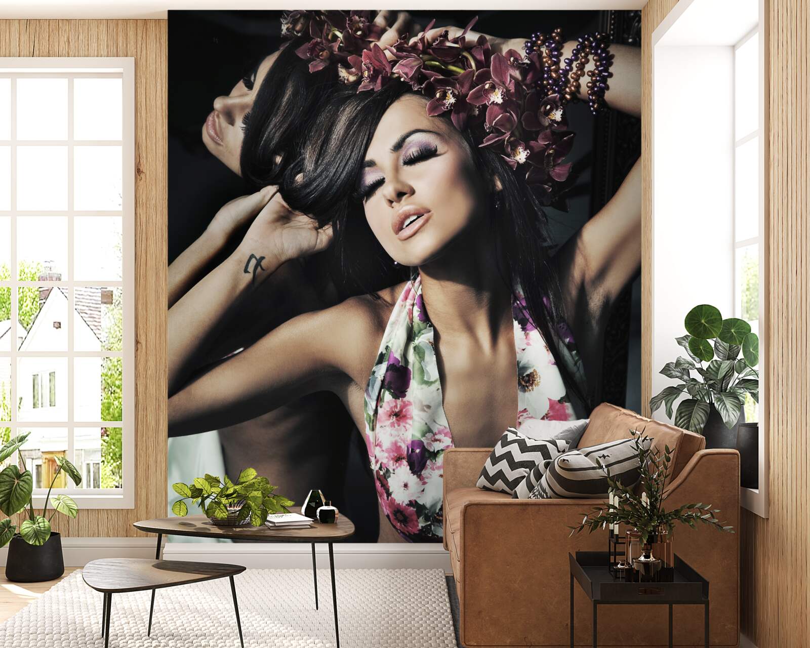 Fototapeta dievča je odfotené v odraze zrkadla