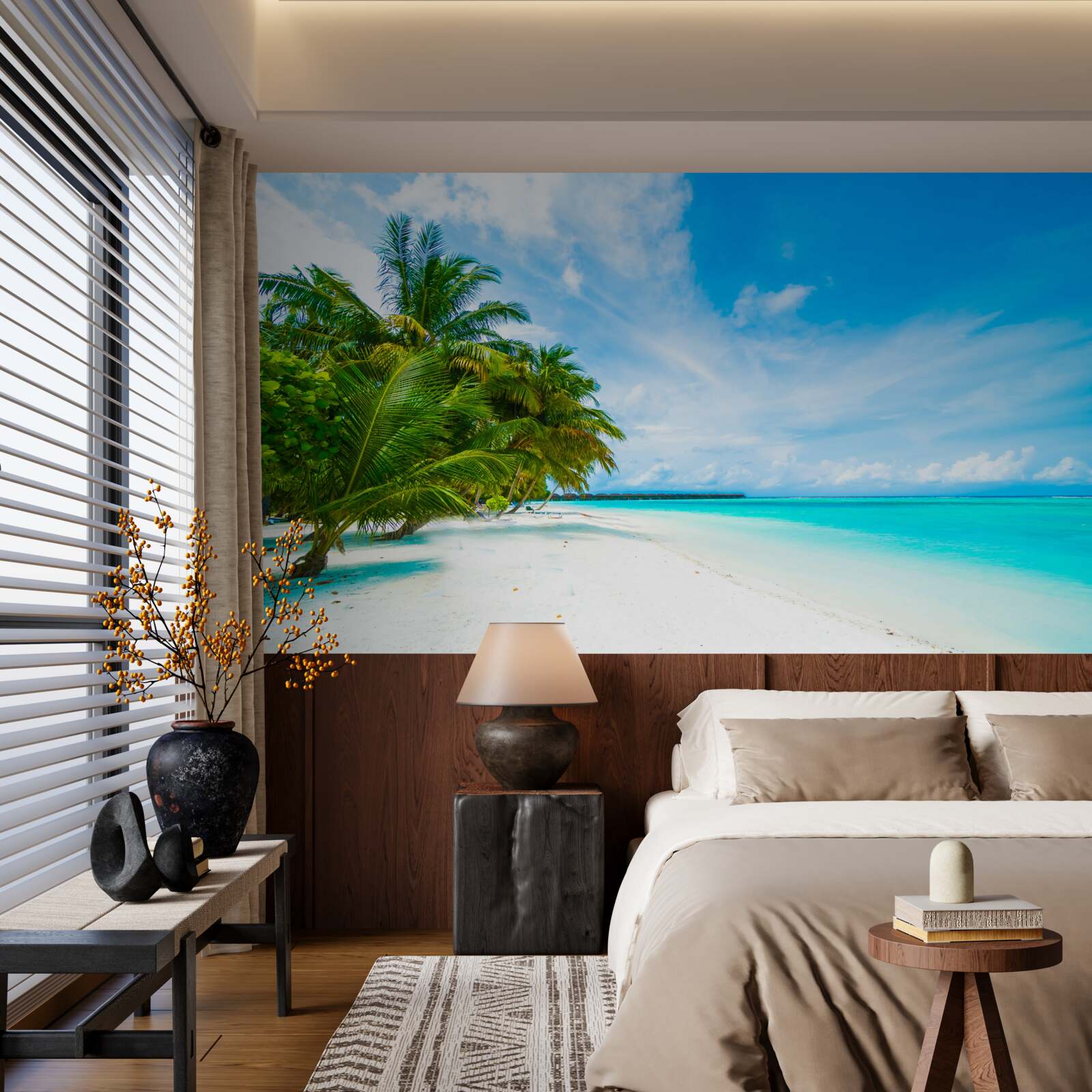 Fototapeta piesočné pobrežie a tyrkysová voda oceánu