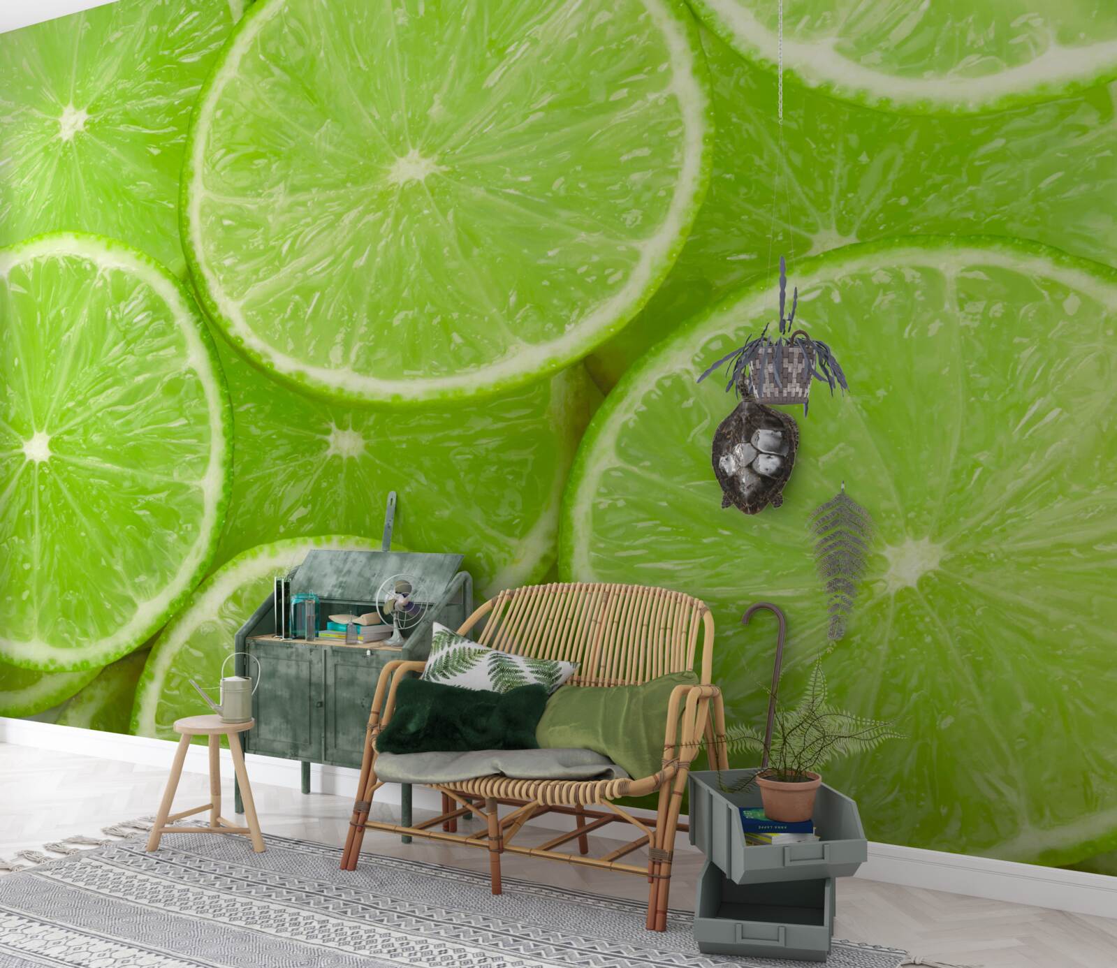 Fototapeta kúsky zrelej limetki