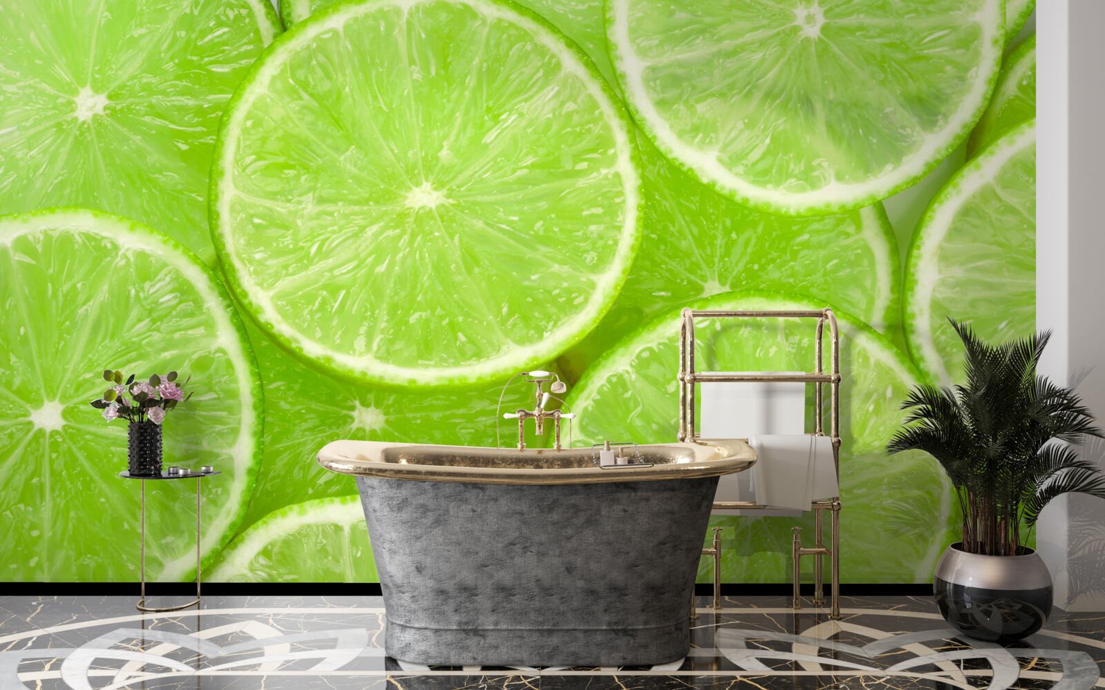 Fototapeta kúsky zrelej limetki