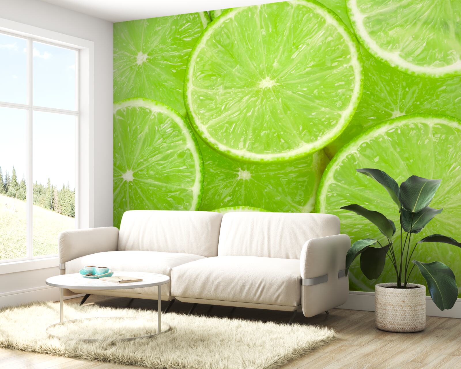 Fototapeta kúsky zrelej limetki