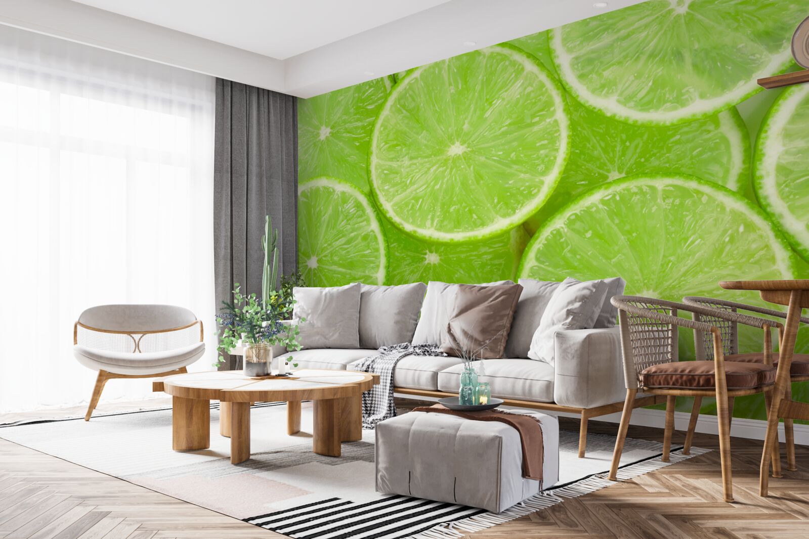 Fototapeta kúsky zrelej limetki