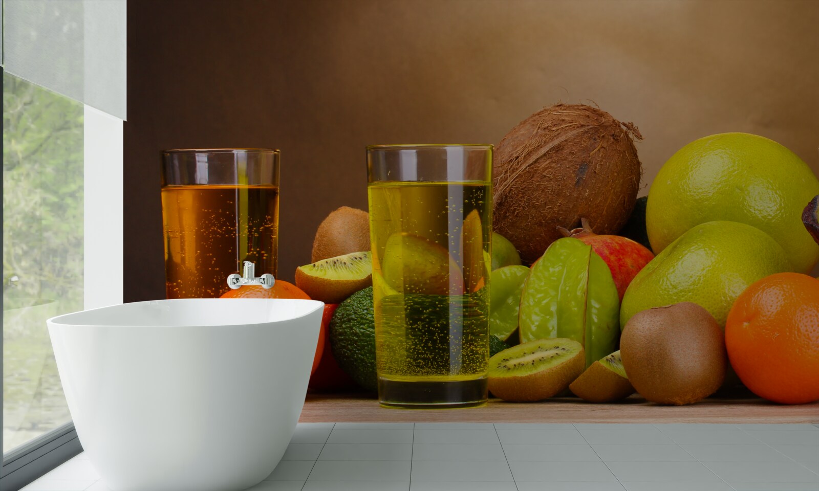 Fototapeta chladiace nápoje na báze exotického ovocia