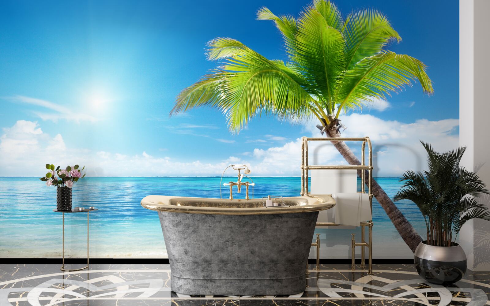 Fototapeta jasný slnečný deň na pobreží v tropoch