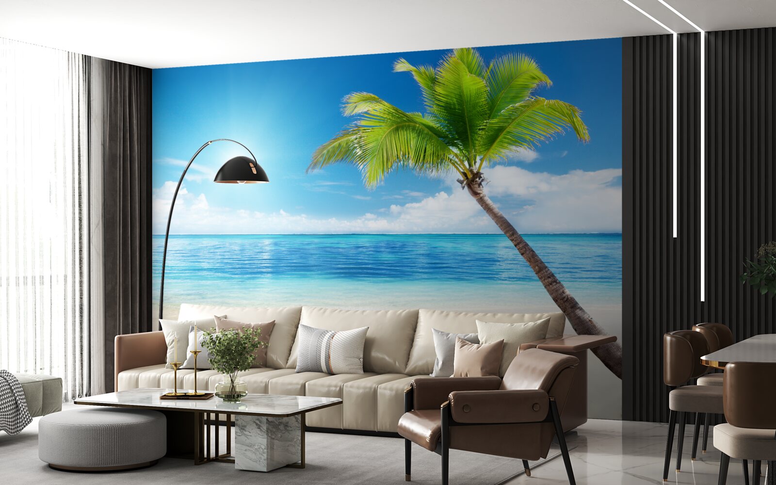 Fototapeta jasný slnečný deň na pobreží v tropoch