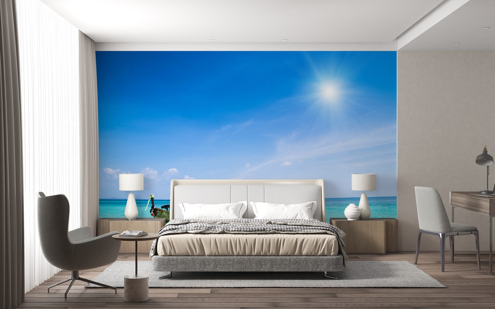 Fototapeta pri clearm dennom svetle sú na zariadenia nájdené jachty