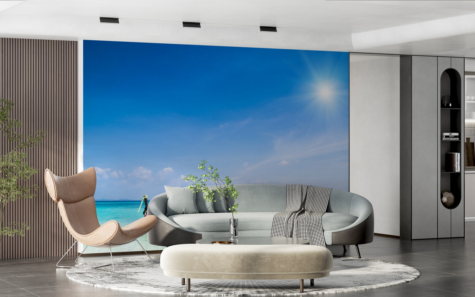 Fototapeta pri clearm dennom svetle sú na zariadenia nájdené jachty