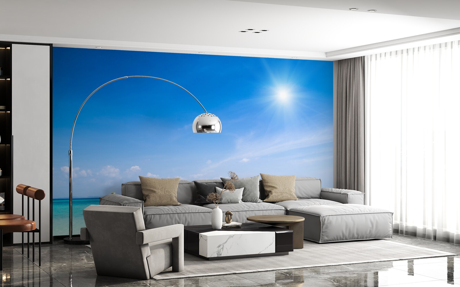 Fototapeta pri clearm dennom svetle sú na zariadenia nájdené jachty