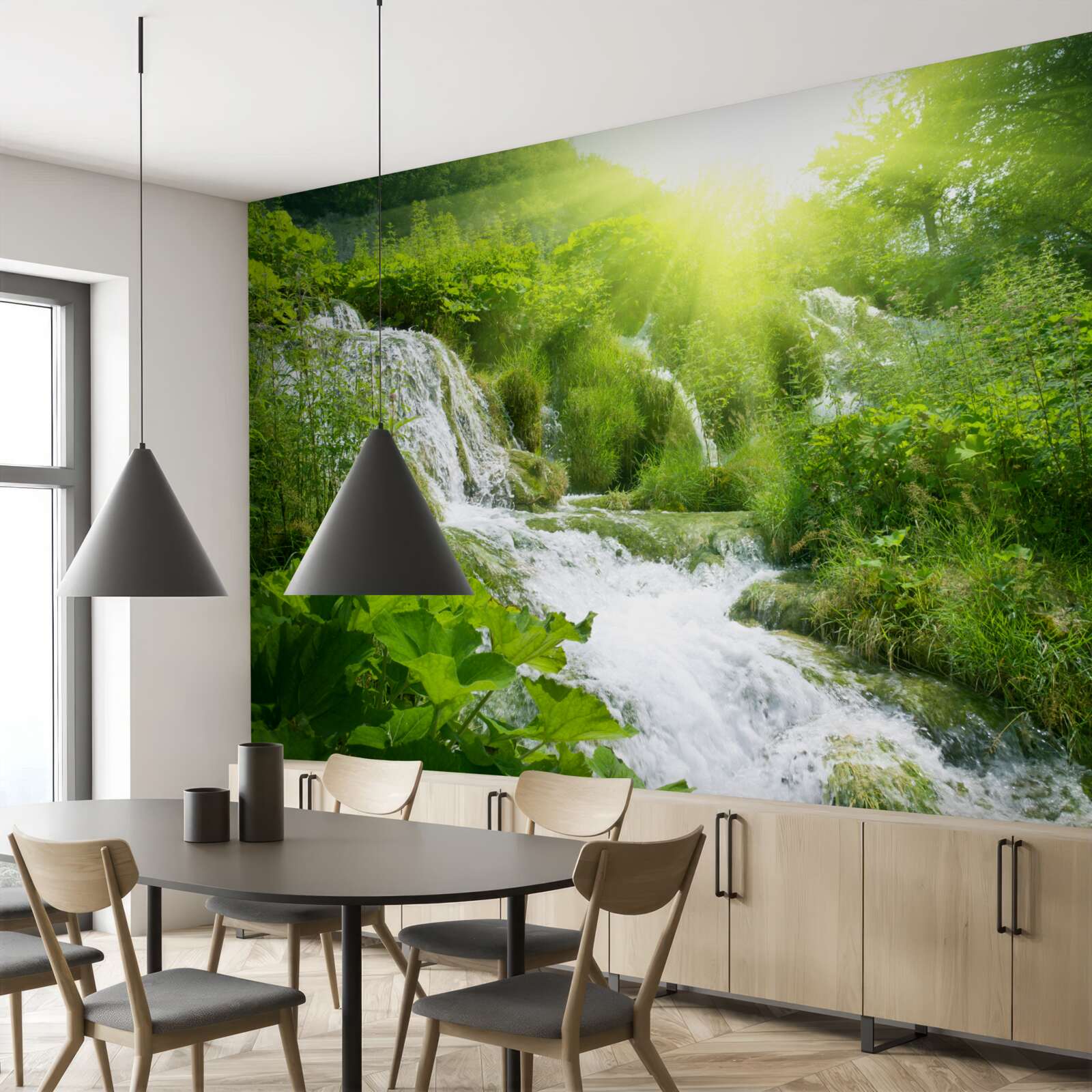 Fototapeta oslepujúca soľ pokrýva záplavovú vodu