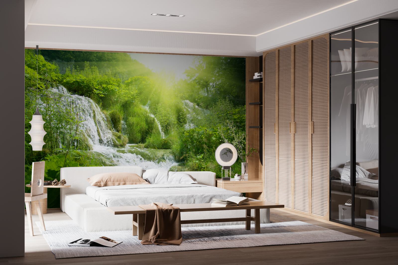 Fototapeta oslepujúca soľ pokrýva záplavovú vodu