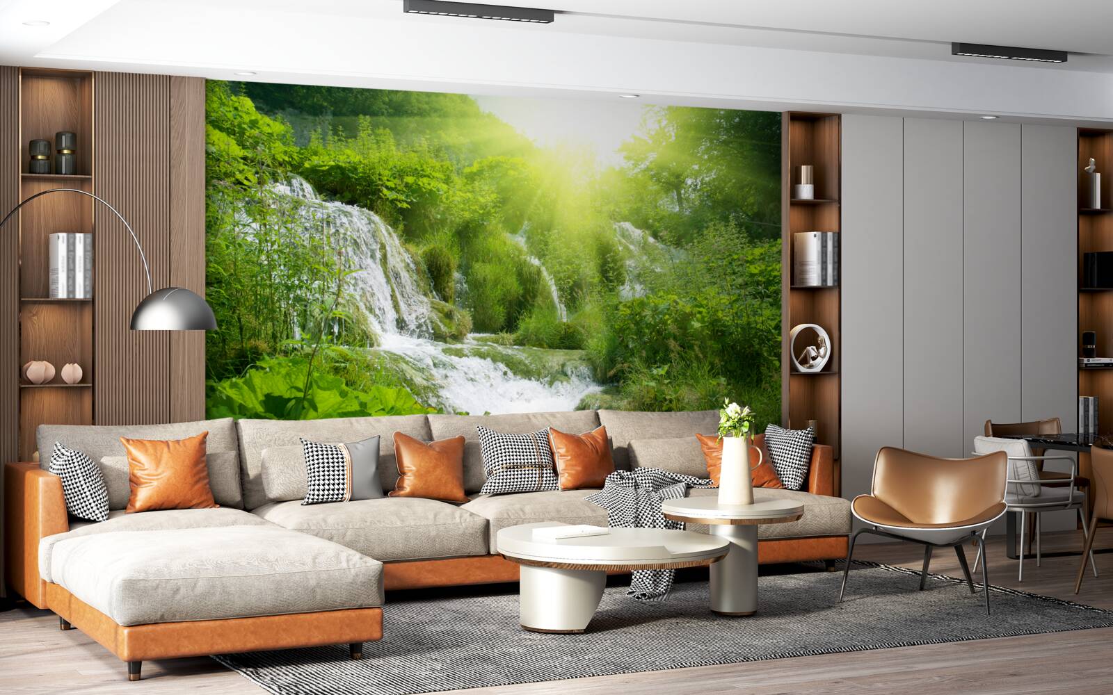 Fototapeta oslepujúca soľ pokrýva záplavovú vodu