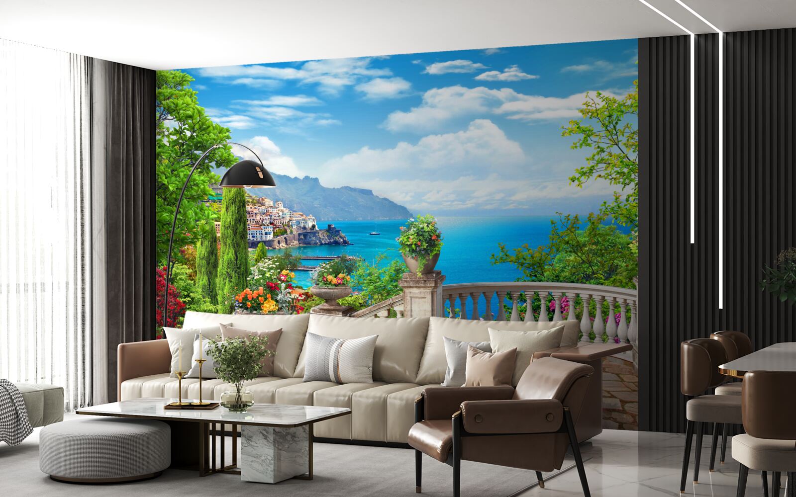 Fototapeta kamenná vyhliadka plošina s výhľadom na more