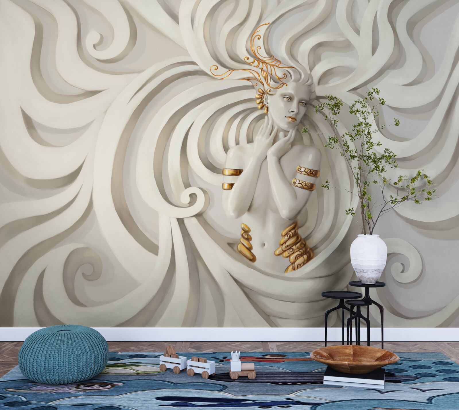 Fototapeta obraz má zlaté korene a abstraktné vzory