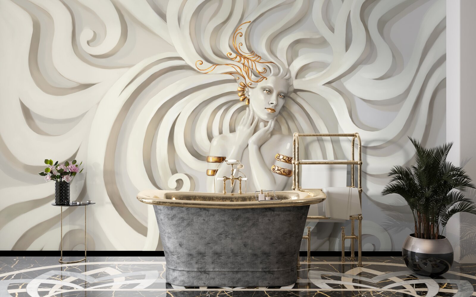 Fototapeta obraz má zlaté korene a abstraktné vzory