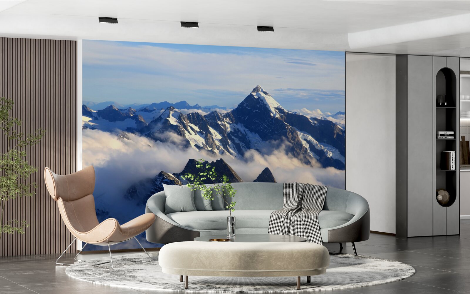 Fototapeta vysoko v horách sa šíri chladná hmla