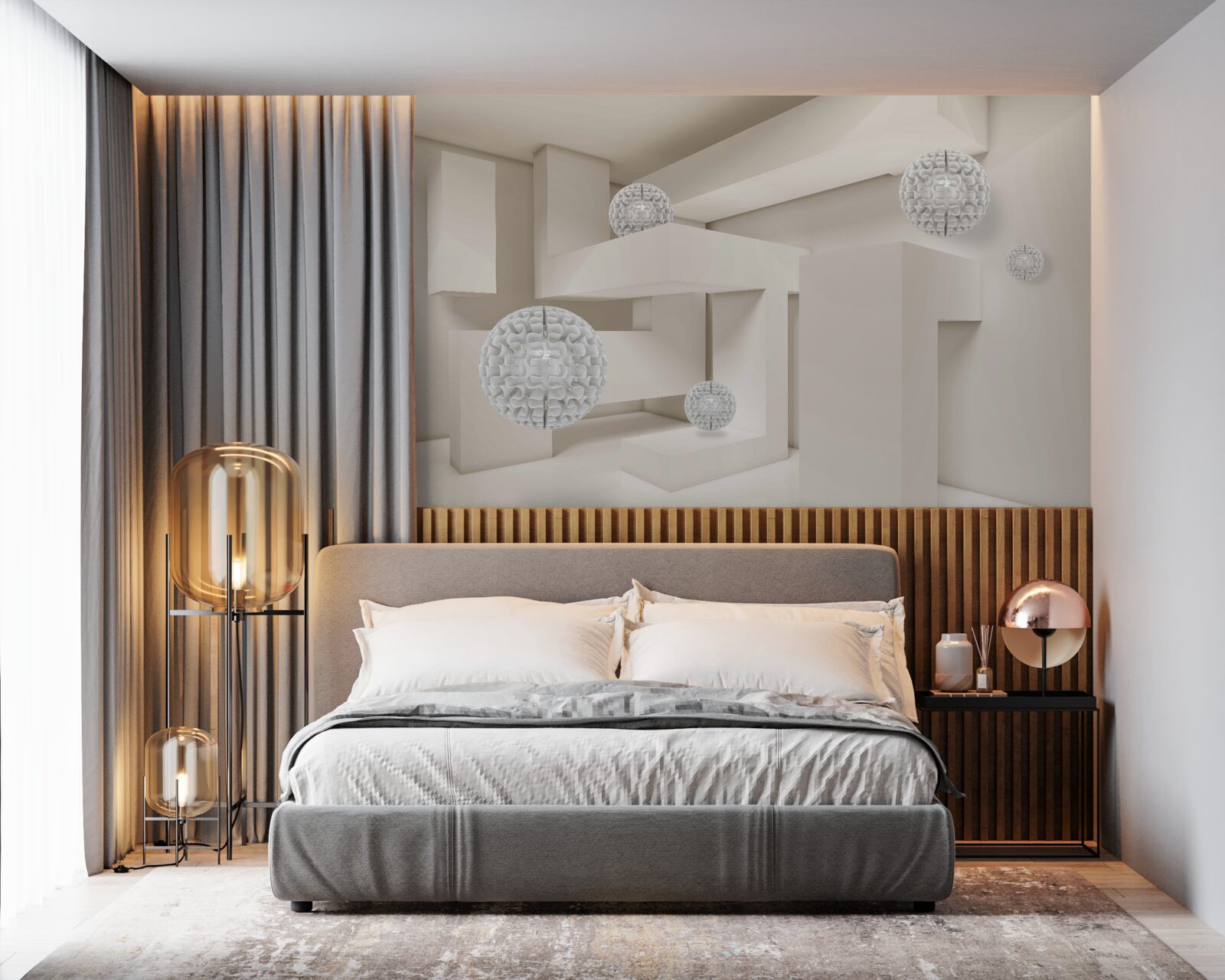 Fototapeta abstraktné biele omrvinky na vonkajšej strane obdĺžnikov