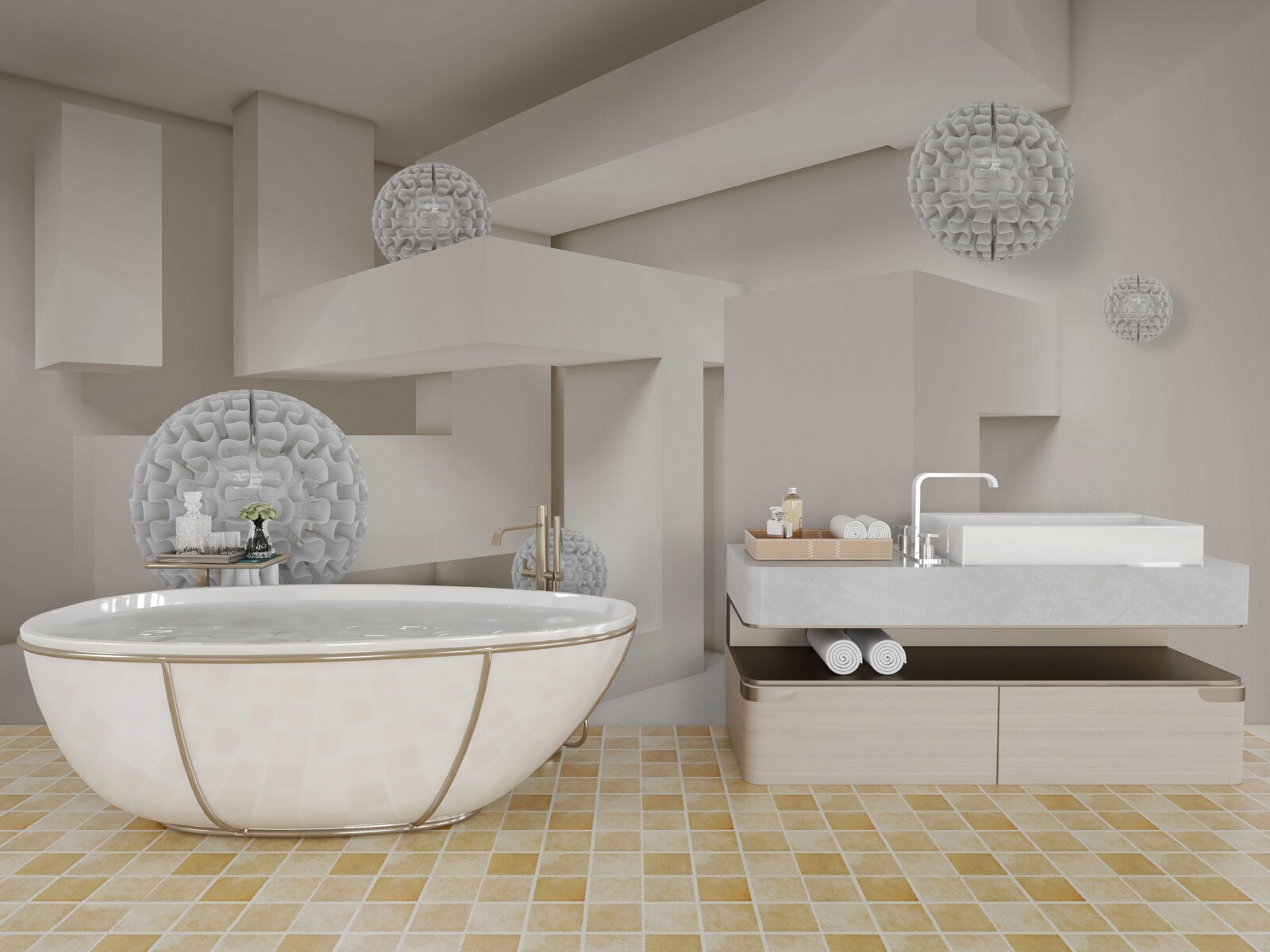 Fototapeta abstraktné biele omrvinky na vonkajšej strane obdĺžnikov