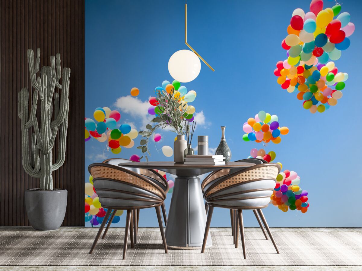 Fototapeta stovky farebnýchloptičiek krok do neba