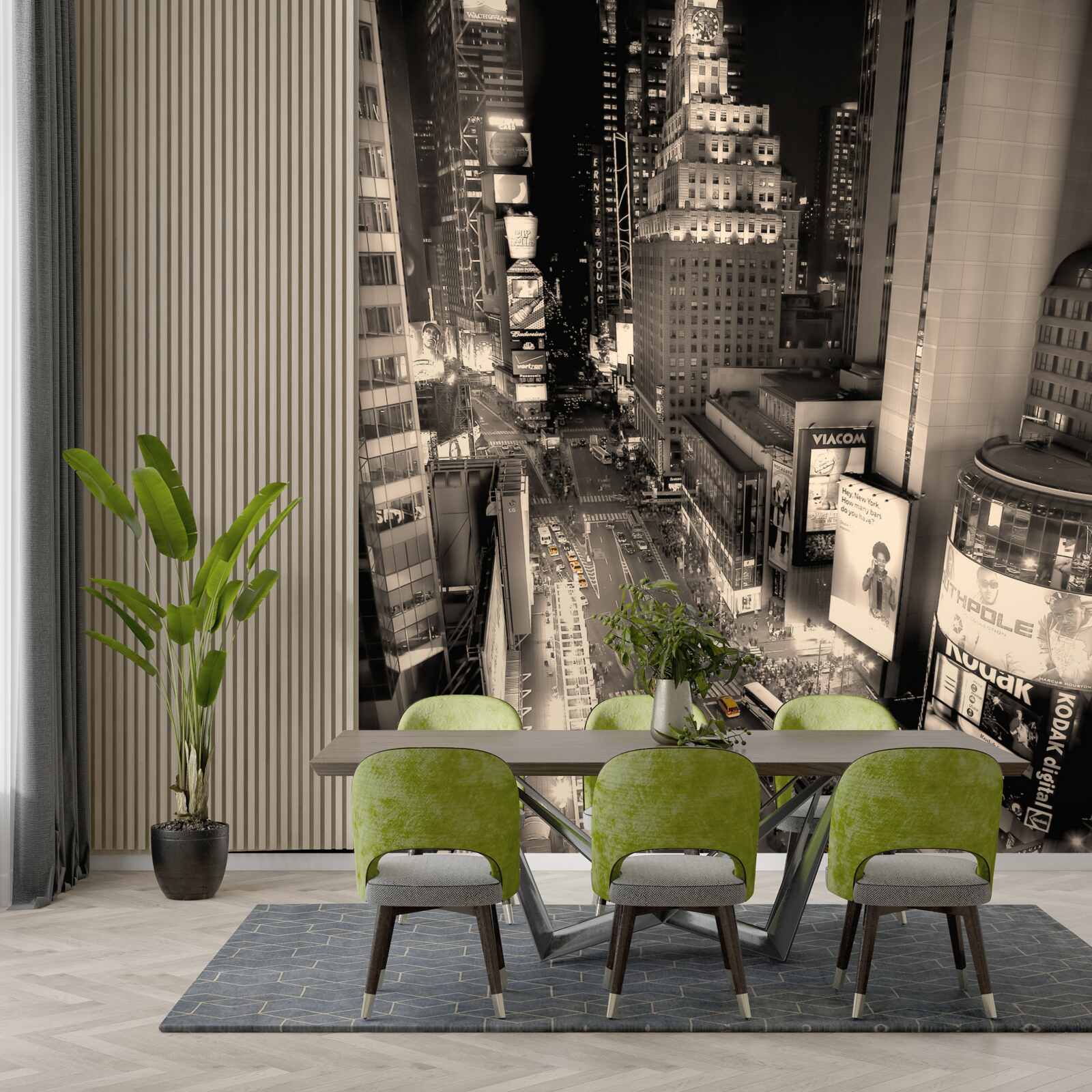 Fototapeta Žlté taxíky uviazli v šedej mestskej premávky