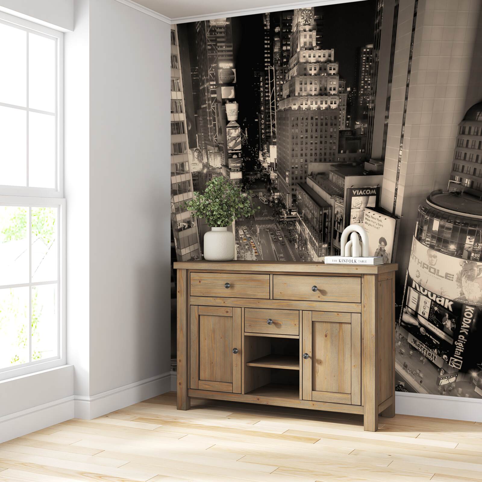 Fototapeta Žlté taxíky uviazli v šedej mestskej premávky