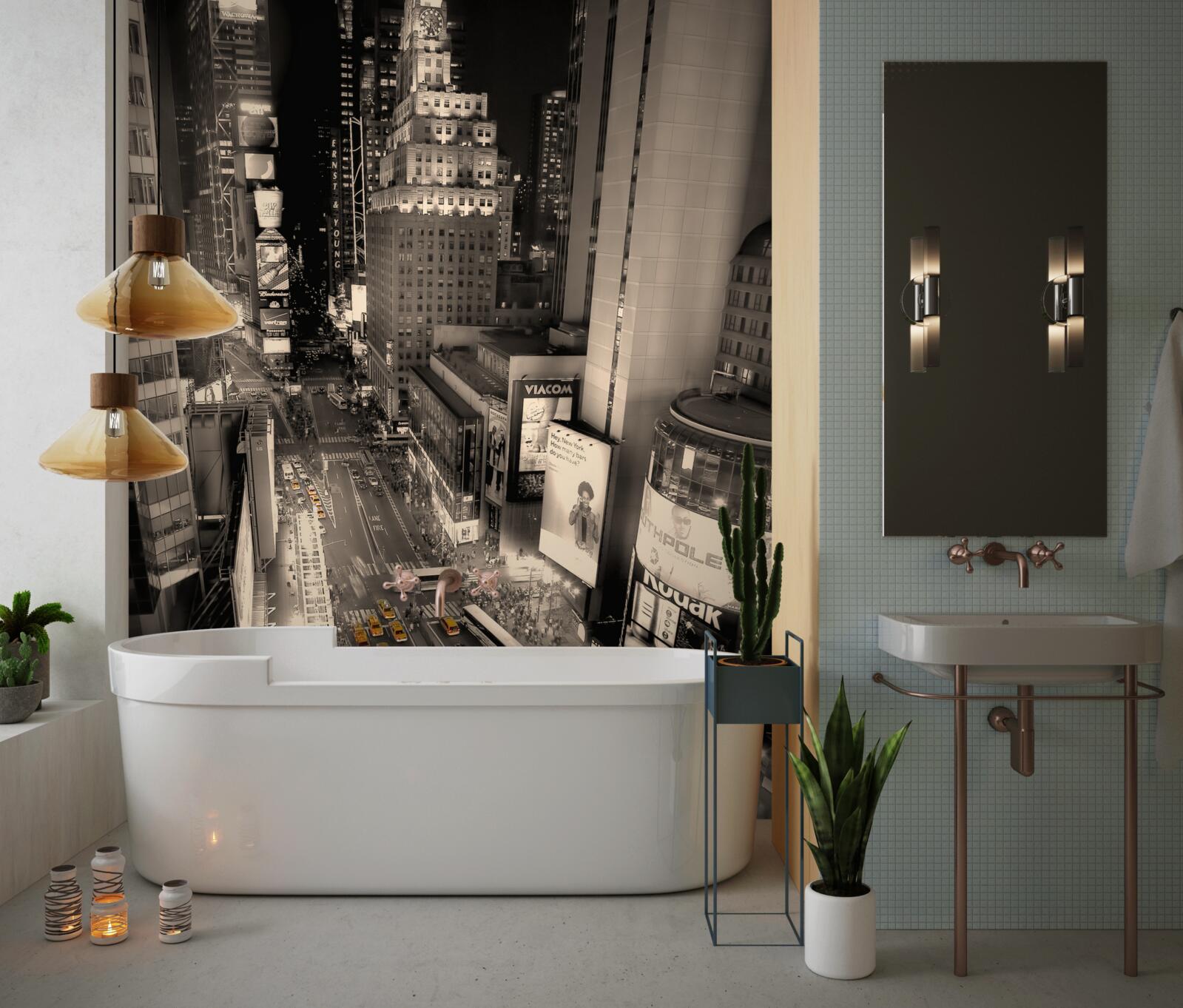 Fototapeta Žlté taxíky uviazli v šedej mestskej premávky