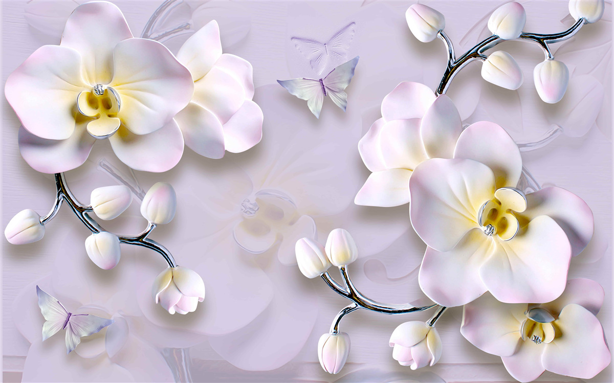 Fototapeta rozkvitnuté snehobiele kvety na konároch