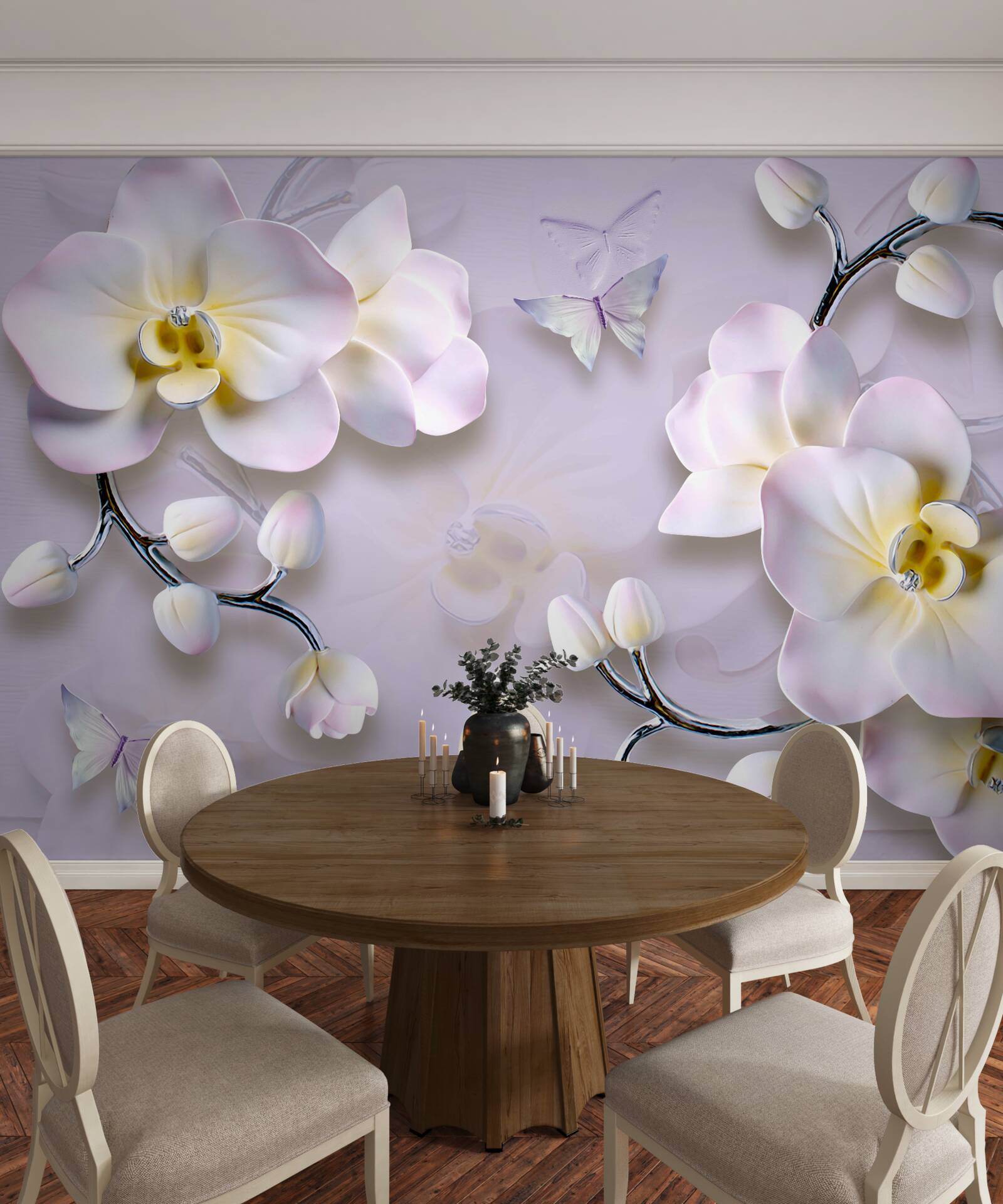 Fototapeta rozkvitnuté snehobiele kvety na konároch