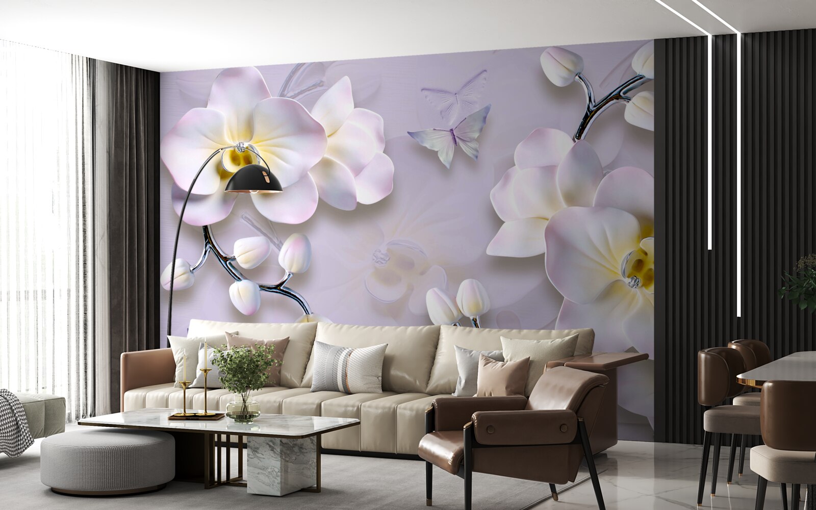 Fototapeta rozkvitnuté snehobiele kvety na konároch