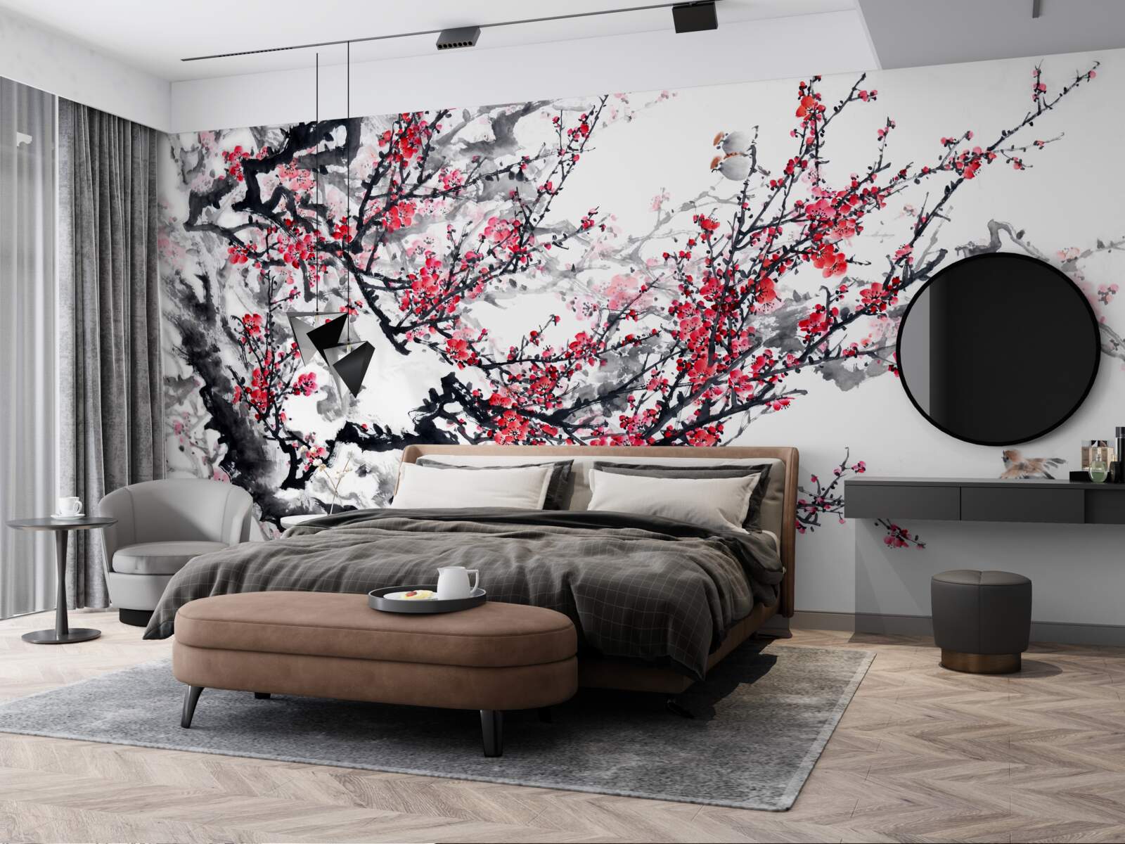 Fototapeta na strmom kvitnutí sakury