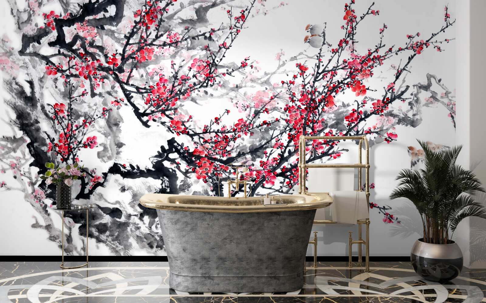 Fototapeta na strmom kvitnutí sakury