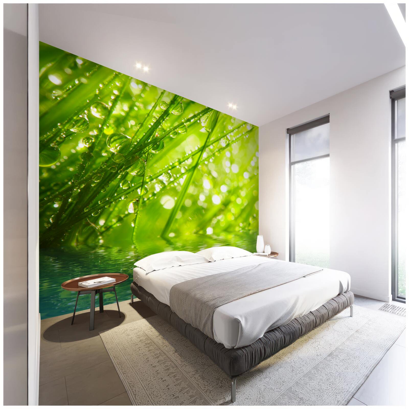 Fototapeta veľké kvapky rosy na podujatie v blízkosti vody