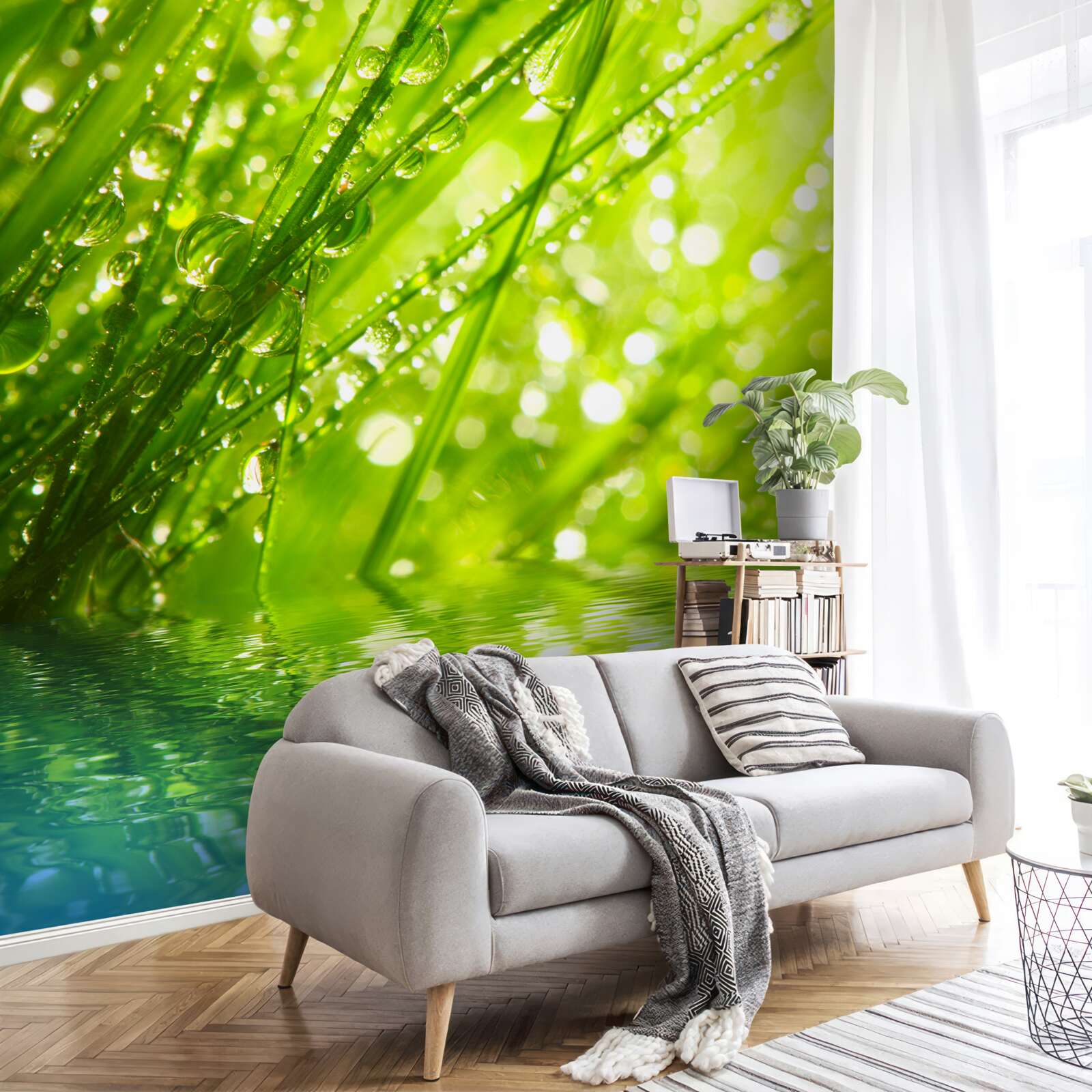 Fototapeta veľké kvapky rosy na podujatie v blízkosti vody