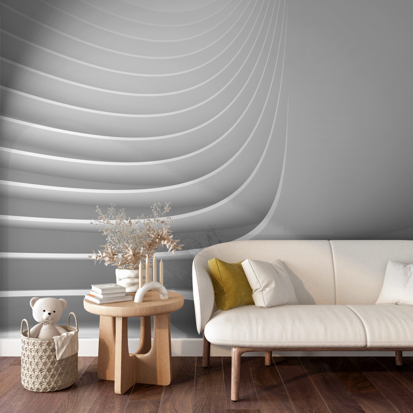 Fototapeta hladké vodorovné čiary s geometrickými vzormi