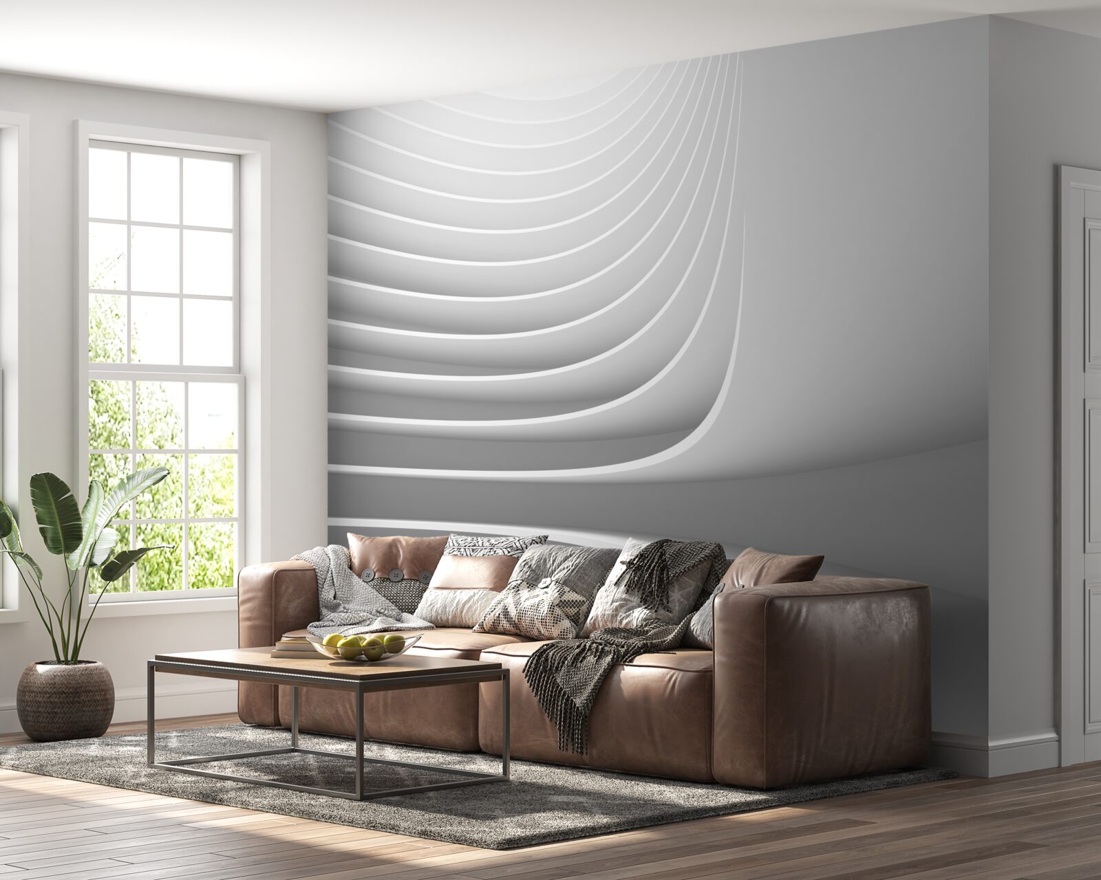 Fototapeta hladké vodorovné čiary s geometrickými vzormi