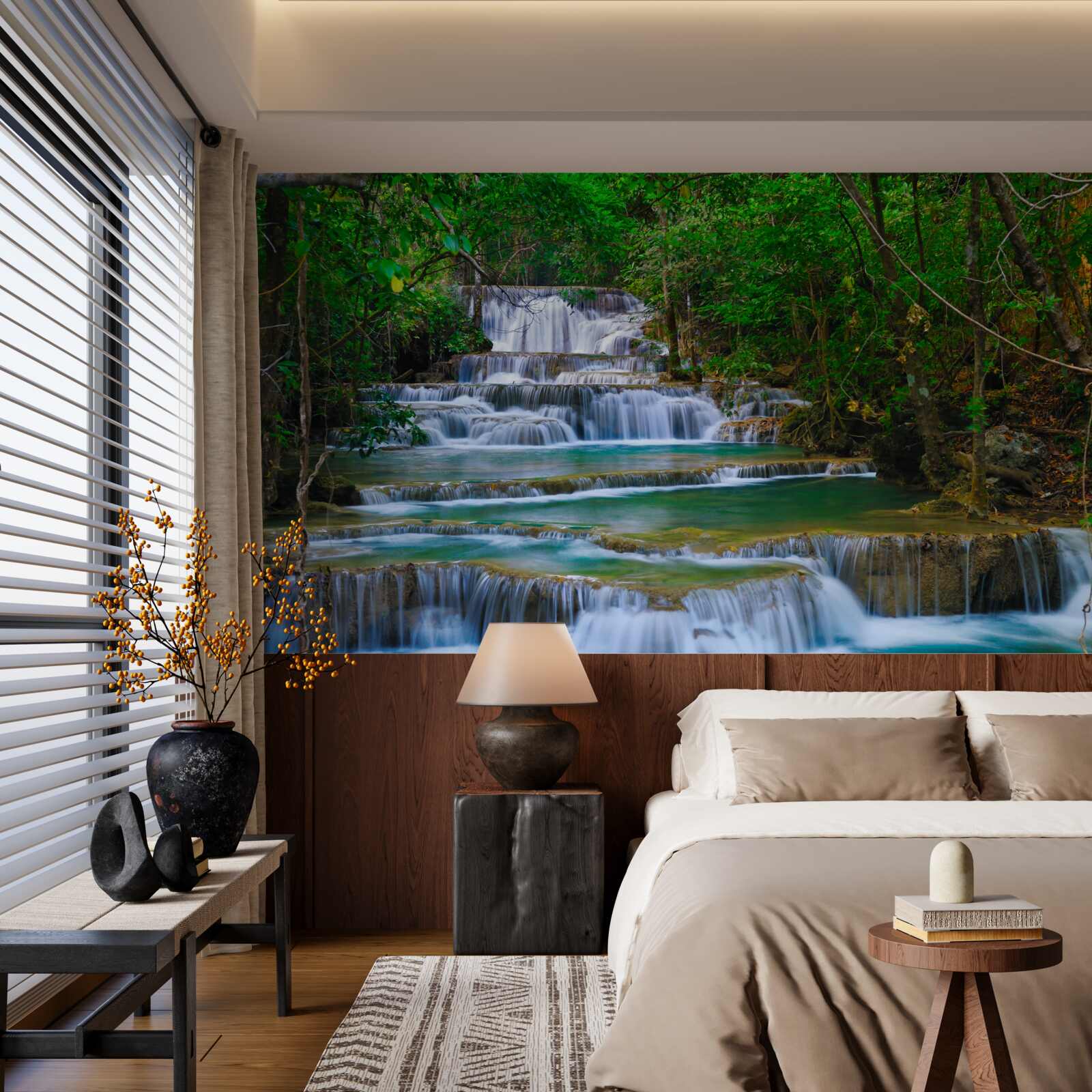 Fototapeta veľký vodopád s tyrkysovou vodou stekajúcou dole